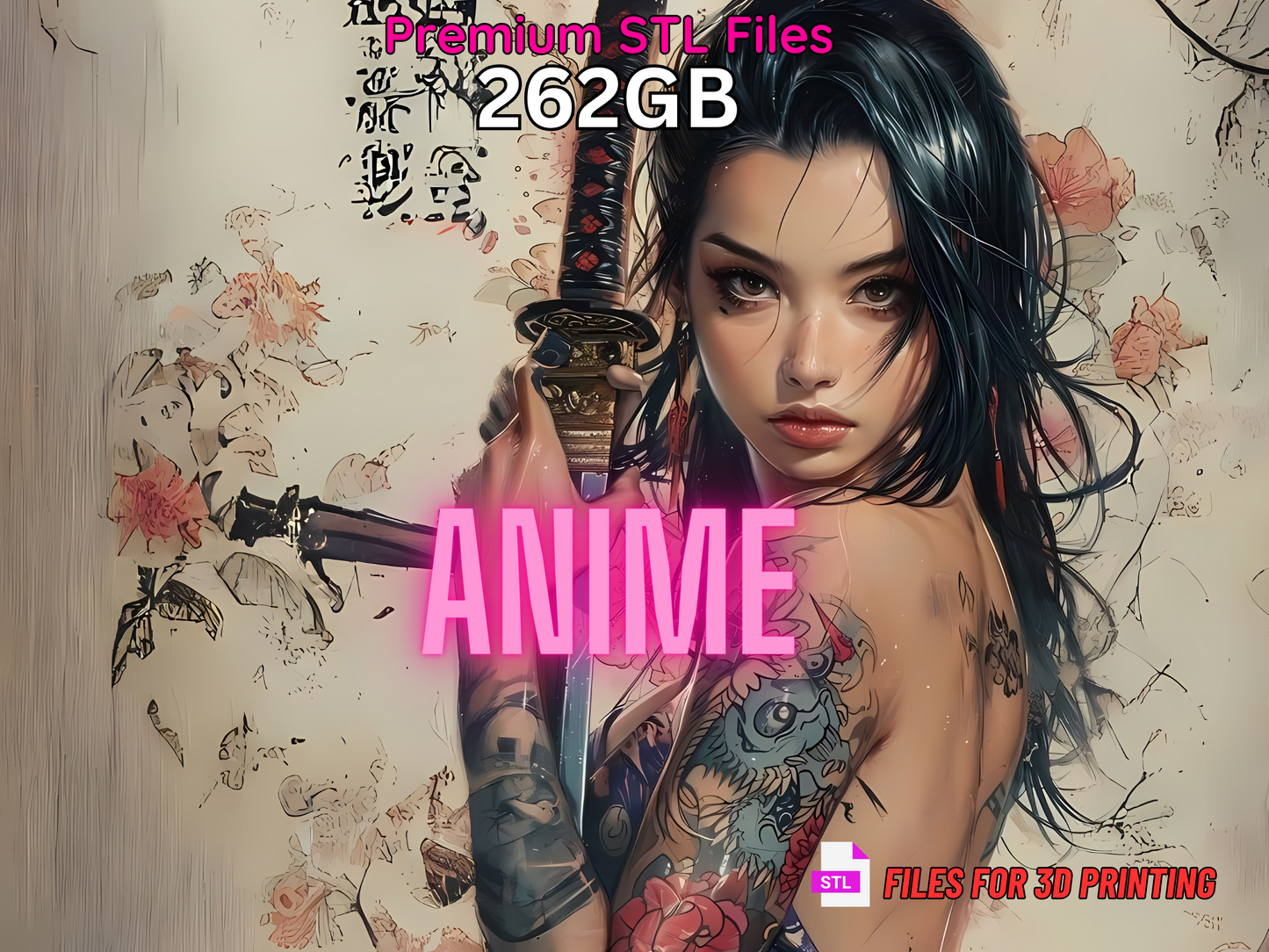 Anime STL Bundle: 3D Print Files for Otaku Creators - Instant Download