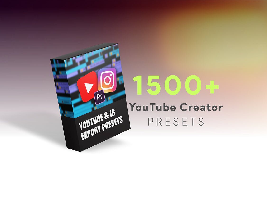 1,500+ YouTube creator editing presets - AscendPLR